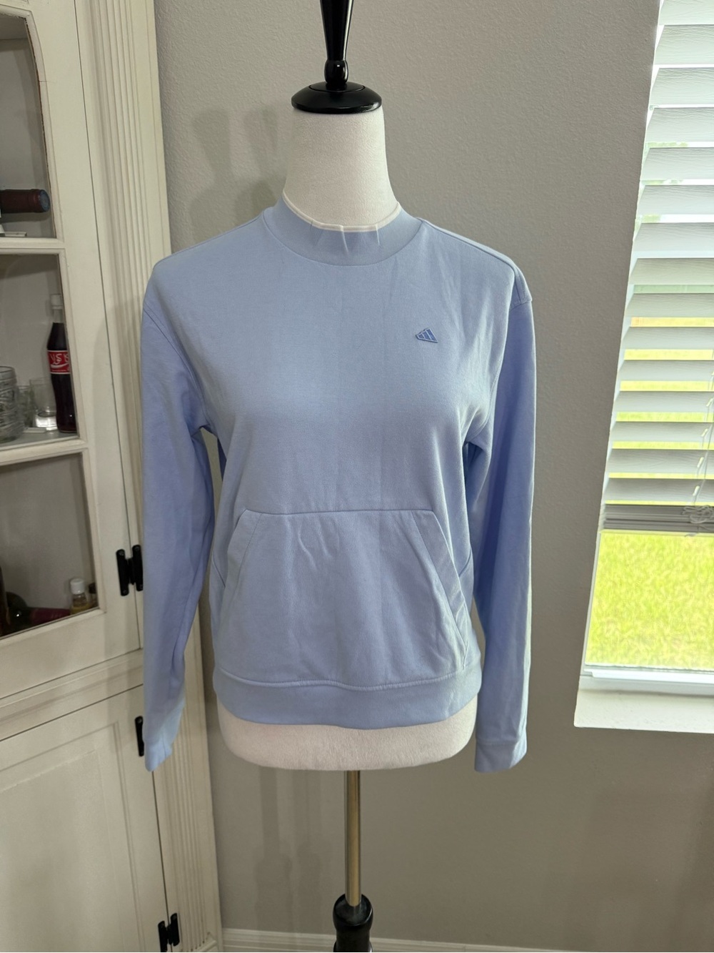 adidas Light Blue Crewneck Pullover